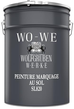 WO-WE Peinture de signalisation SL820 - Marquage au sol pour parking, route - Gris anthracite 10L