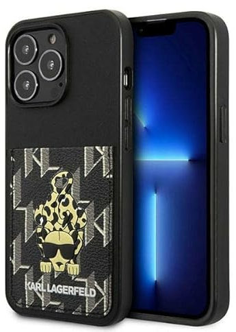 Karl Lagerfeld KLHCP13LCANCNK Hülle für iPhone 13 Pro / 13 6,1 hardcase Schwarz Karlimals Cardslot
