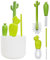 Cacti Bottle Cleaning Brush Set Cactus brosses-4 Accessoires Brosses de Nettoyage Bibero 4 Pcs Cactus Brosse biberon Brosse à Paille Nettoyeur de Bouteille d'eau Anti-Rayures pour bébé Lait