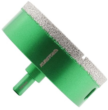 KURSTOL Forets Diamant Boîte - 100MM Trepan Carrelage Diamant Tige Triangle Scie Cloche Diamant pour Perçage à sec en Porcelaine Carrelage Granit Marbre