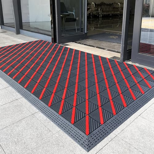 GTPBAO Flur Teppich Läufer Supermarkt-Eingangsmatte – Rutschfester Patchwork-Teppich für Gehweg, Markt, Lager, Größe 105cm 135cm 165cm 210cm (Size : 60x90cm/23.6x35.4in)