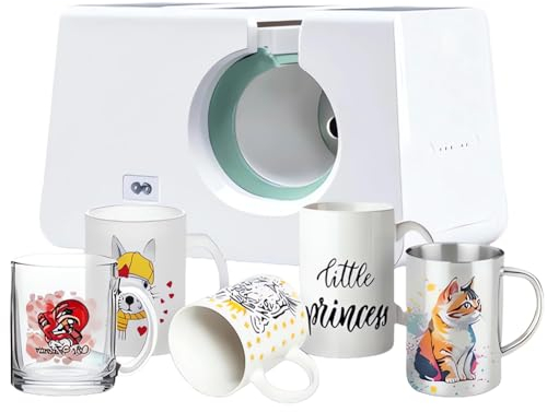 QUTBAG Machine de Presse à Tasse, Presse à Chaleur pour gobelet de 11 à 15 oz, presseur de Tasse Portable avec contrôle de la température et du Temps, Transfert de Chaleur pour gobelet