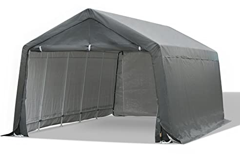PRUJOY 20' X 12' Tettoia per Posto Auto Coperto per carichi Pesanti Tenda da Giardino per Auto Tenda temporanea Tenda per Garage Tettoia Antipioggia Impermeabile per Esterni