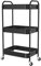 PNVXNUS 3 Tier Rolling Metal Storage Carts with Wheels,Multi Functional Organizer Cart for Office, Bathroom, Kitchen, Book, Diaper. Easy Assembly.