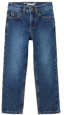 TOM TAILOR Jungen 1042861 Kinder Straight Fit Jeans mit Stretch, 10114-Clean Dark Stone Blue Denim, 104