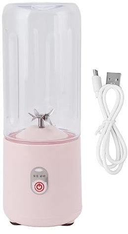 Blender Portable, Mixeur Smoothie USB Réchargeable, Mini Presse-Agrumes Multifonction pour Fruits et Glaces, Idéal Bureau, Sport, Voyage (500ml)