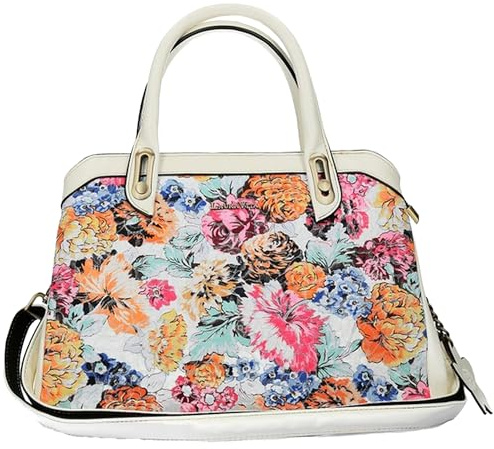 Laura Vita Damen Henkeltasche Umhängetasche Blumen Muster Aramis
