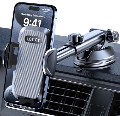 LOTUNY Telefon Halterung für Auto [Upgraded] Auto Telefon Halter Halterung Hands Free Universal Auto Cradle, kompatibel mit iPhone Samsung Google und Allen Telefonen