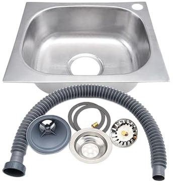 Baoblaze Einbauspülbecken-Set für die Küche, Einzelbecken, Küchenarmaturen, Küchenspüle zum Waschen und Reinigen von Tellern