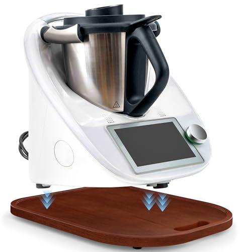 LUCMO Gleitbrett für den Thermomix TM5 TM6 Rollbrett Slider müheloses Verschieben,Dunkle Holzfarbe
