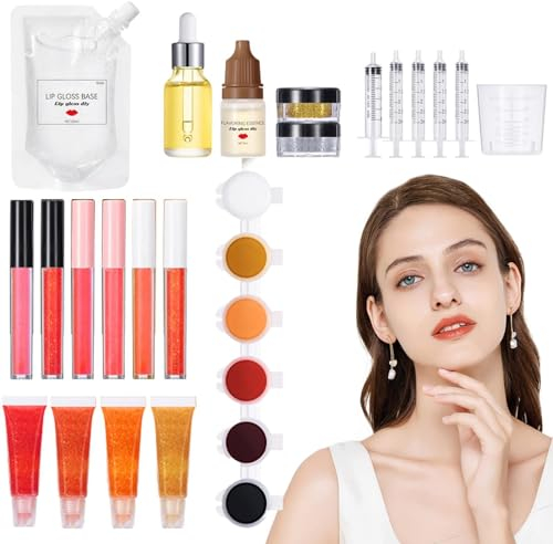 Lipgloss Making Kit, Lipgloss Selber Machen, Selbstgemachtes Lippenbalsam Set Mit Glitzer, Lustiges Und Einfaches Lipgloss Herstellungsset, Stellen Sie Ihren Eigenen Lippenbalsam Her
