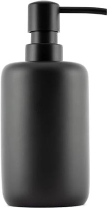Hanseküche Seifenspender 300 ml - Schwarzmatt - Retro-Design Pumpspender für Spülmittel - Hochwertiger Kunststoffpumpkopf - Für Badezimmer und Küche (Seifenspender, 1, teilig)