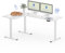 FLEXISPOT 180 * 120cm Höhenverstellbarer Schreibtisch Elektrisch, L-förmiger Eckschreibtisch mit 3 Beinen, Verstellbarer Schreibtisch mit 4 Speicher-Tasten (Weiß)