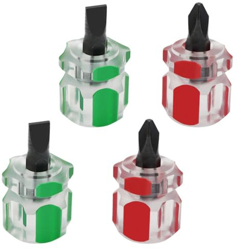 EIHI 4 pezzi cacciavite corto macchina da cucire cacciavite Mini Stubby cacciavite testa piatta cacciavite testa croce per macchine da cucire o luoghi stretti fai da te riparazione