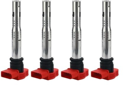 4X 06E905115E Zündspule Kompatibel for Audi A3 A4 A5 A6 Q5 TT S3 S4 1,8 TFSI 2,0 TFSI RS4 2,4 Quattro 06E905115 ABCDE