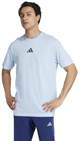 adidas Herren Climacool CAMO Training Graphic T-Shirt, Glow Blue, L