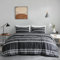 LifeTB Boho Tröster Set Twin XL Chic Schwarz Azteken Tröster Set Boho Dreieck Streifen Tröster Bauernhaus Bohemian Bettwäsche Set Weiche Flauschige Mikrofaser Azteken Druck Geometrisches Tröster-Set