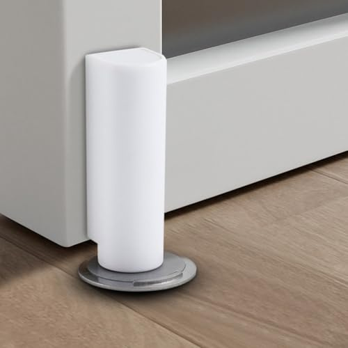 Stainless Steel Magnetic Door Stopper, Patio Door Stops Indoors Door Stoppers, No-drilling Doors Catch, 75X25MM(White)