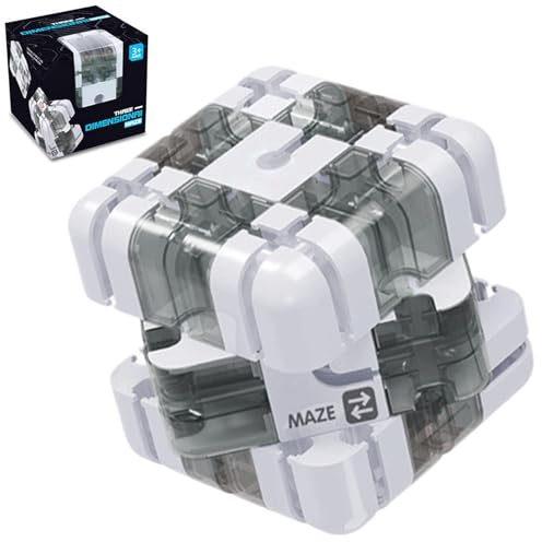 Large Labyrinth 3D Puzzles Maze Cube, Engaging Brain Teaser Toy, Spatial Awareness Brain Training Toy, Educational Focus Game Christmas Gift1 for Adults Teens