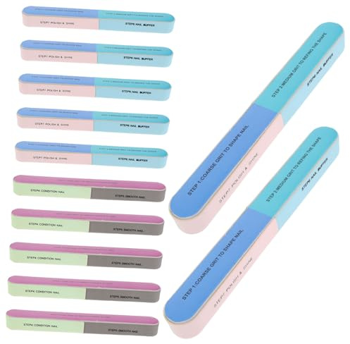 Gogogmee Set 20 Pezzi Lime e Mattoncini Buffer Unghie in Eva Multifunzione per Manicure Professionale Lucidatura Delicata per Lavoro e Viaggio