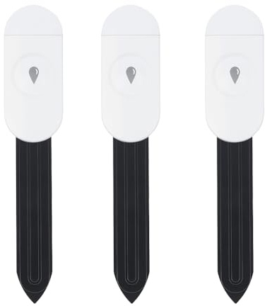 Haozee intelligenter Bodenfeuchtesensor, 3er-Pack,Zigbee-Hub erforderlich | kapazitiver Fühler, Feuchtigkeits-/Temperaturmesser für die Gartenbepflanzung, kompatibel mit Home Assistant Zigbee2mqtt