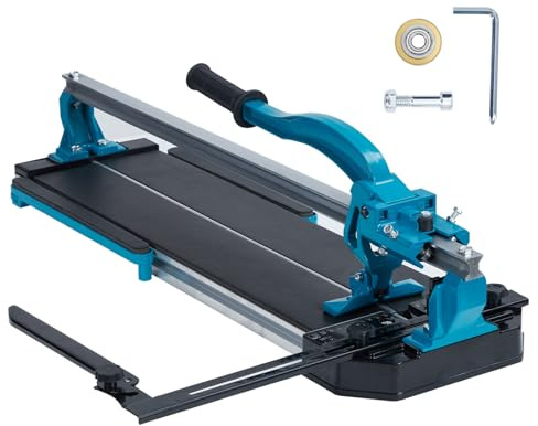 Garvee Tile Cutter, 24/60cm Professional Manual Tile Cutter with Single Slide Rail, Tungsten Carbide Cutting Wheel, Infrared Positioning & Anti-Skid Feet for Precise Ceramic & Porcelain Tile Cutting