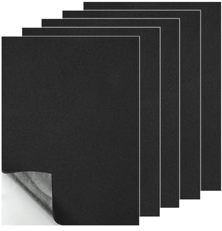 5-Pack Furniture Pads Floor Protectors, Self-Adhesive Soundproofing Panels | 300 x 200 x 3 mm Wall Sound Proofing, Easy to Install Acoustic Soundproof Foam for Furniture, Picture Frames and Scrapbooks