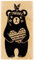 Florilèges Design fd216020 Stempel Holz Bär großem Herzen Holz Farbe Holz 7 x 4 x 2,5 cm