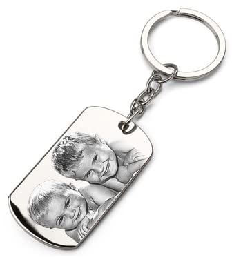 Amikado - Porte-clés plaque en métal personnalisé avec une photo - Porte clé Original et Personnalisable