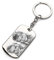 Amikado - Porte-clés plaque en métal personnalisé avec une photo - Porte clé Original et Personnalisable