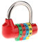 MagiDeal Serrure Cadenas à Combinaison à 4 Lettres pour Le Casier de Gymnase d'Ecole, Casier de Sports, la Barrière, la Boîte à Outils, l'affaire, Le Stockage de Moraillon - 56mm, Rouge