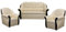 MOEBLO Polstergarnitur, Couchgranitur, Sofa und 2X Sessel für Wohnzimmer, Federkern Sofagarnitur Polstersofa Wohnlandschaft - FILON (Beige (Soft 33))