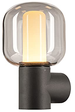 SLV Wandaufbauleuchte OVALISK WL / Beleuchtung für Wände, Wege, Eingänge, LED Spot außen, Aufbau-Leuchte Outdoor, Gartenlampe / IP65 9.0W 600lm anthrazit, 1004678