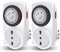 EXTRASTAR Minuterie mécanique pour usage extérieur, prise temporisée, minuterie de lumière extérieure, 3680 W max, lot de 2 (non étanche)