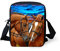 Binienty Kinder-Umhängetasche, kleine Umhängetasche, Handtasche, für Reisen, Schule, Wandern, Pferdepaar, Einheitsgröße