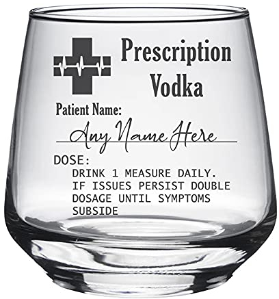 Always Looking Good Personalised Engraved Vodka Highball Glass Prescription Vodka Novelty Funny Birthday Gift (Empty Glass, Small Tallo)