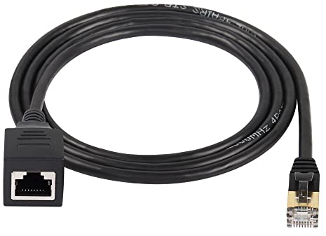 SinLoon Câble Ethernet RJ45 Cat8, câble réseau Cat8 haute vitesse mâle à femelle, cordon de raccordement SFTP 40 Gbps 2000 Mhz pour routeur modem serveur (1M)