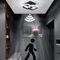 EIDEARAY LED Ceiling Light with Motion Sensor Indoor 22 W Cool White 6000 K Ceiling Light, 24 x 20 x 9 cm Sensor Lamp, Suitable for Hallways, Garages,Basements, Carports, Staircases (Black)