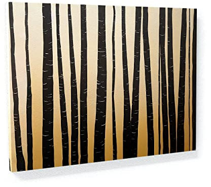 Sense Canvas Leinwandbild, Motiv: Baum Birke 3, Heimdekoration, Wandkunst, Poster, Gemälde, Größe XL, 48 x 36 / 1,9 cm