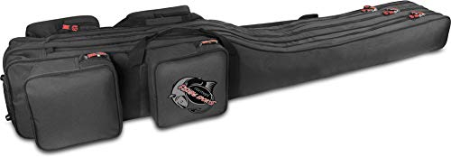 normani 1,50 m Ruttenfutteral Rutentasche bis zu 6 montierten Ruten Farbe Dunkelschwarz