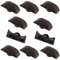 AERZETIX - C65135 - Set di 10 tappi di drenaggio/protezione tempesta con 1 clip 29x12mm per telaio finestre - ugello/cappuccio - in plastica - foro Ø10mm - fissaggio acqua - colore marrone