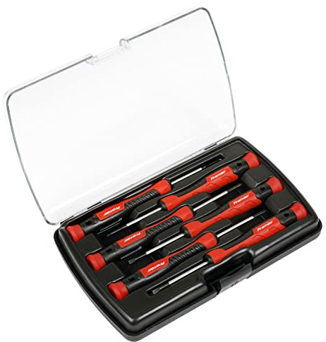 Sealey Premier Precision Screwdriver Set, 6pc, Slotted and Phillips - AK97324, Red