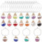 SUNNYCLUE 1 Box 14 Sets Getränke Charms Weinmarker Wein Charm Glaskugel Glas Identifikatoren Glasmarker Für Getränke Dekoration Party Versammlung Hochzeit Urlaub Geburtstag DIY Versorgung