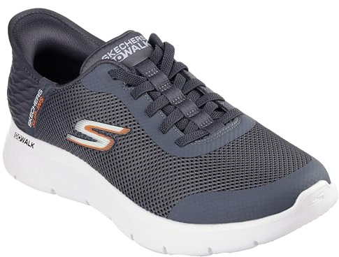 Skechers Men's Hands Free Slip-Ins Go Walk Flex Hands Up - Zapatillas Deportivas sin Cordones para Hombre, Gris, 39.5 EU