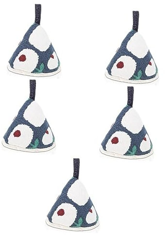 Cabilock 5 Pièces Pince à Main en Coton Isolant Manchons De Couvercle De Pot Protecteurs De Couvercle De Pot De Coton Maniques en Tissu Porte-Pot De Cuisine Poignée Couvrir