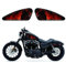 LAUTIE Motorrad Tankschutz Aufkleber Mo&torrad-Kraftstofftank-Aufkleber Für Ha&rley Sp&ortster XL 883 1200 48 72 Street Tracker Bobber Sc&Rambler Chopper