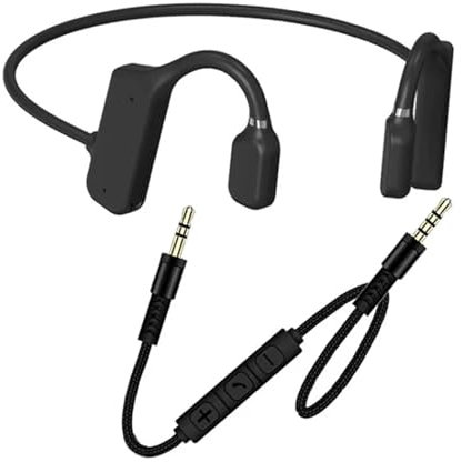 GZCRDZ Auricolari a conduzione d'aria, cuffie cablate da 3,5 mm, cuffie aperte compatibili con telefoni cellulari, computer e tablet