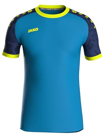 Jako Maillot Iconic Bleu/Marine/Jaune Fluo, L Homme