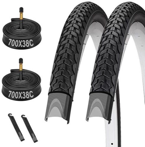 2 Pack 700x38C Bike Tires, 40-622 700x38C Bicycle Tire and Tubes Set