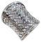 Fly Style Breiter Damen Ring aus 925 Sterling Silber - Geflochten Antik Vintage Design - Exklusive Ringe - Frauen Schmuck, Ring Grösse:22.0 mm